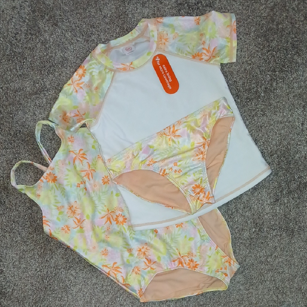 Floral 🌞 Swim Set 3 Piece Size 10/12